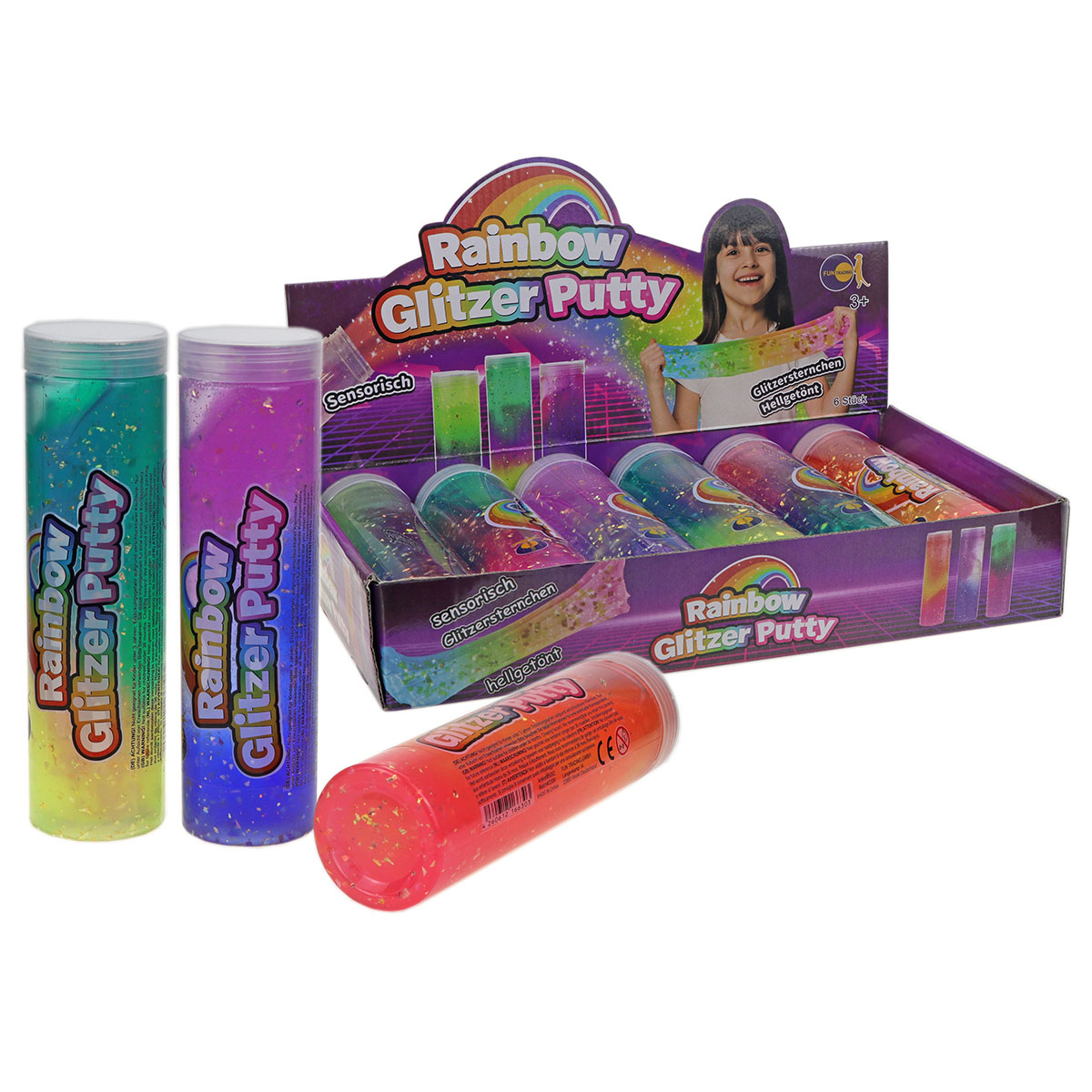 Regenbogen Glitzer Schleim Regenbogen Glitzer Schleim