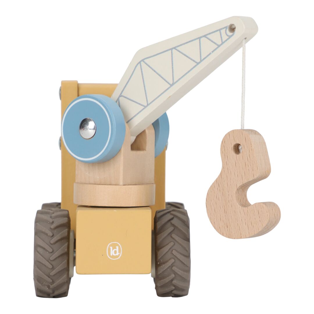 Kran mit Holzpuppe