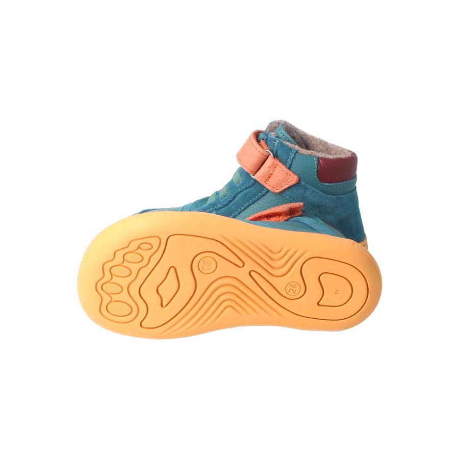 Barfußschuhe anurafroschSTYLE petrol Sneaker hoch Wolle