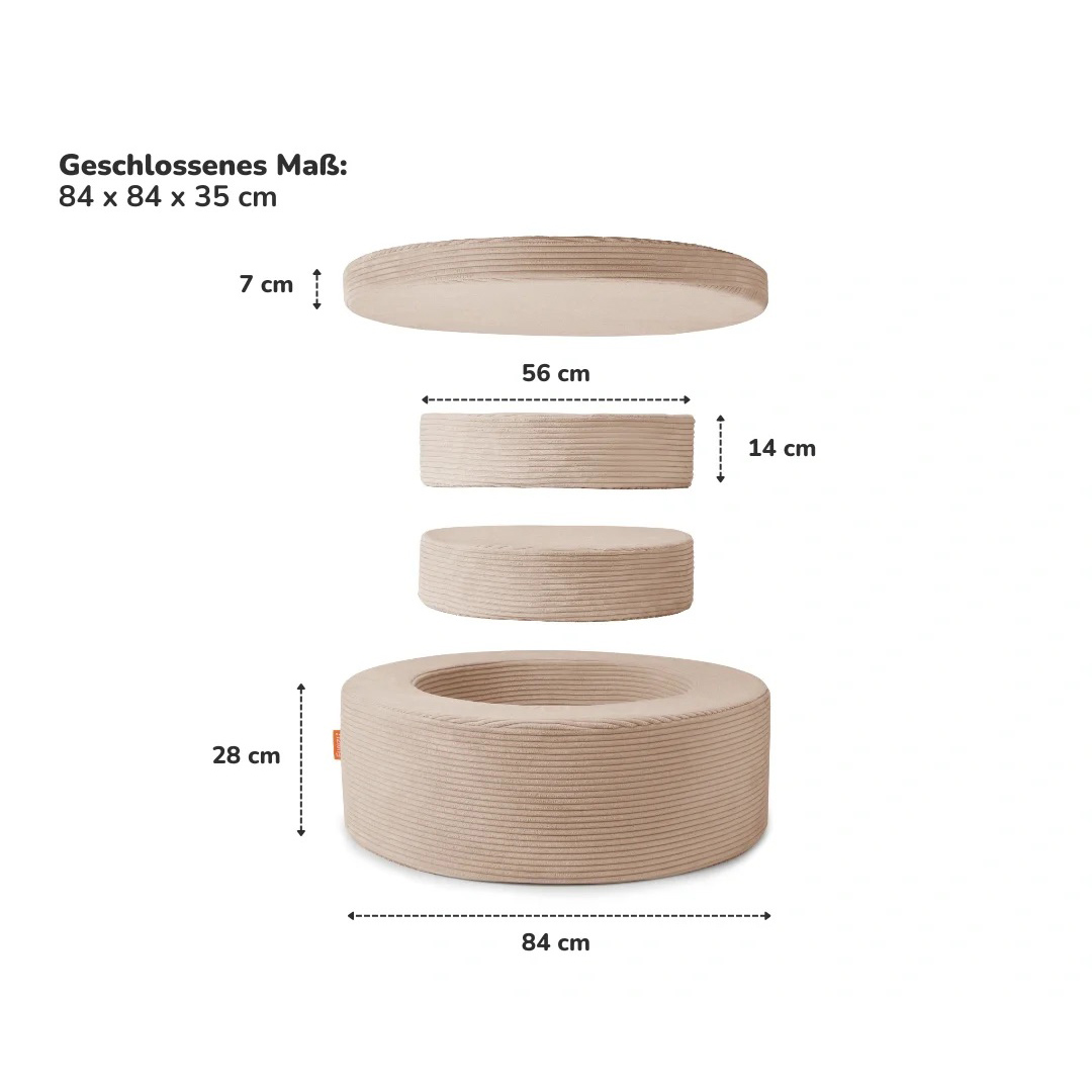 Donut Cord Karamell Beige