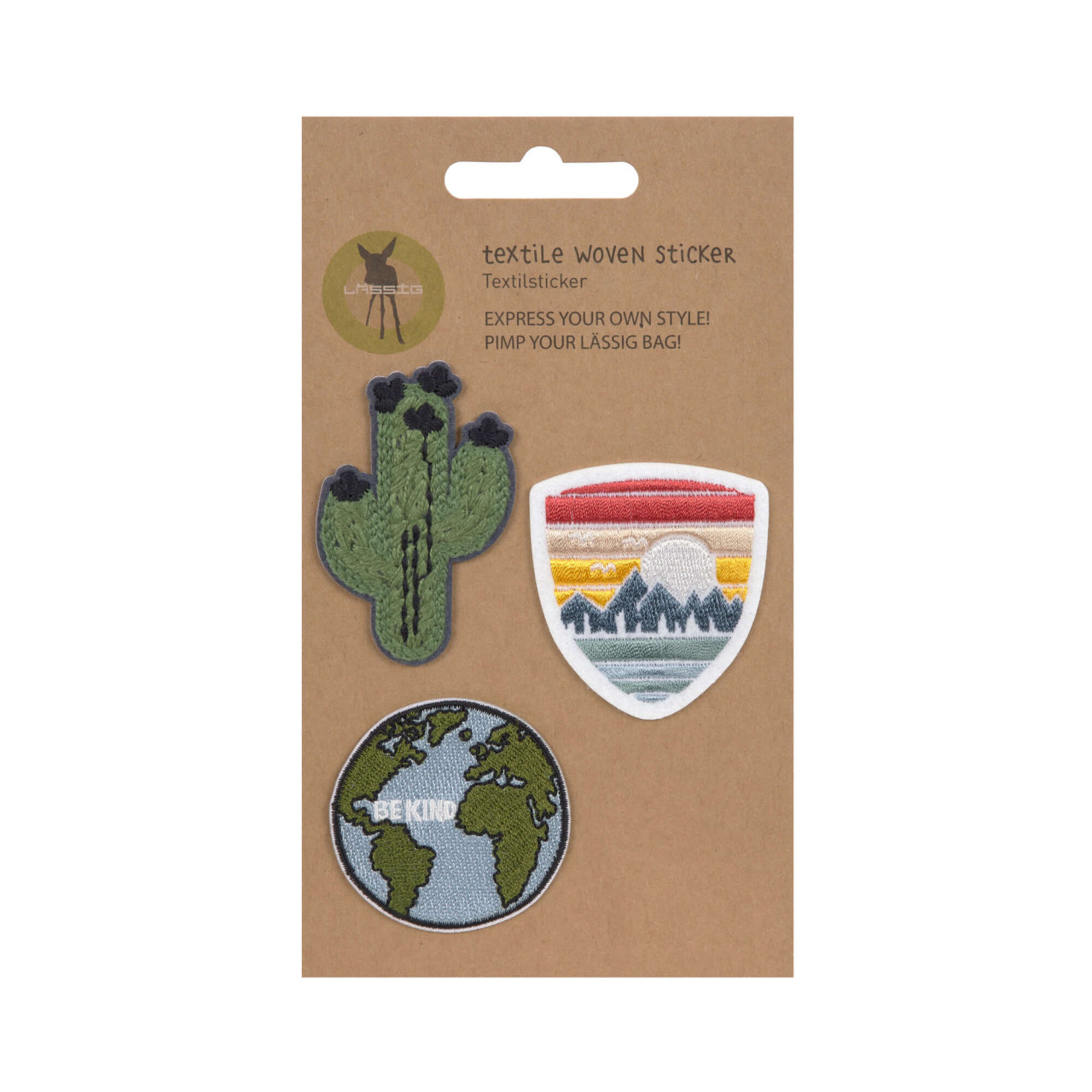 Textil Sticker Set Weltweit