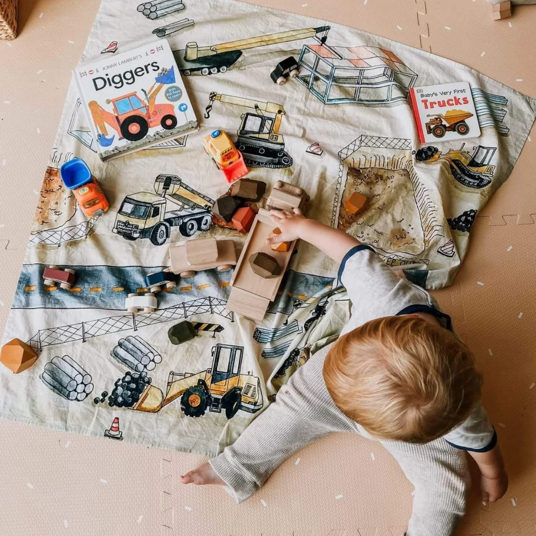 Spieltuch At the building site 100 x 100 cm