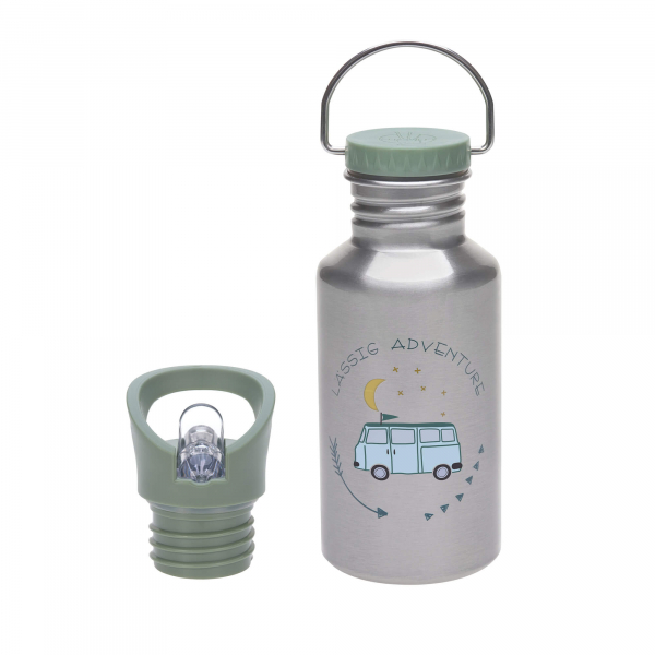 Trinkflasche Edelstahl 500ml Adventure Bus Grün