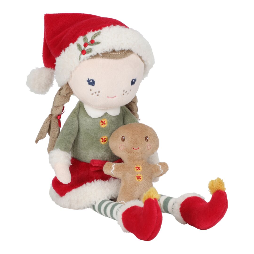 Kuschelpuppe Weihnachten Rosa