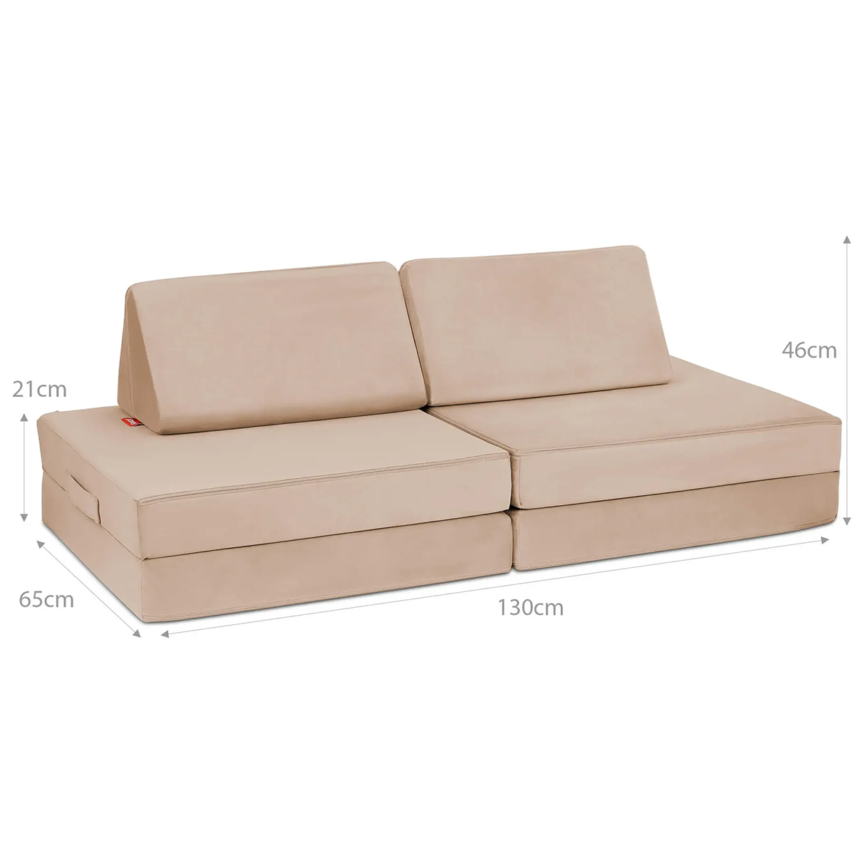 Mini Spielsofa Velours Erdnuss Beige Mini Spielsofa Velours Erdnuss Beige