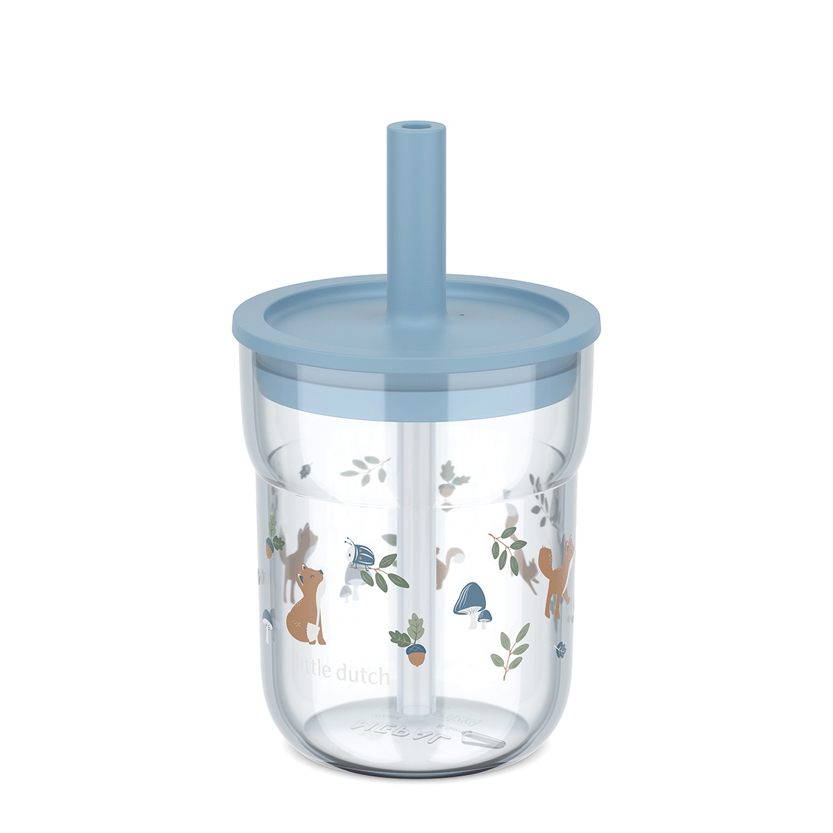 Trinkglas Mio 250 ml mit Trinkhalm Forest Friends Trinkglas Mio 250 ml mit Trinkhalm Forest Friends