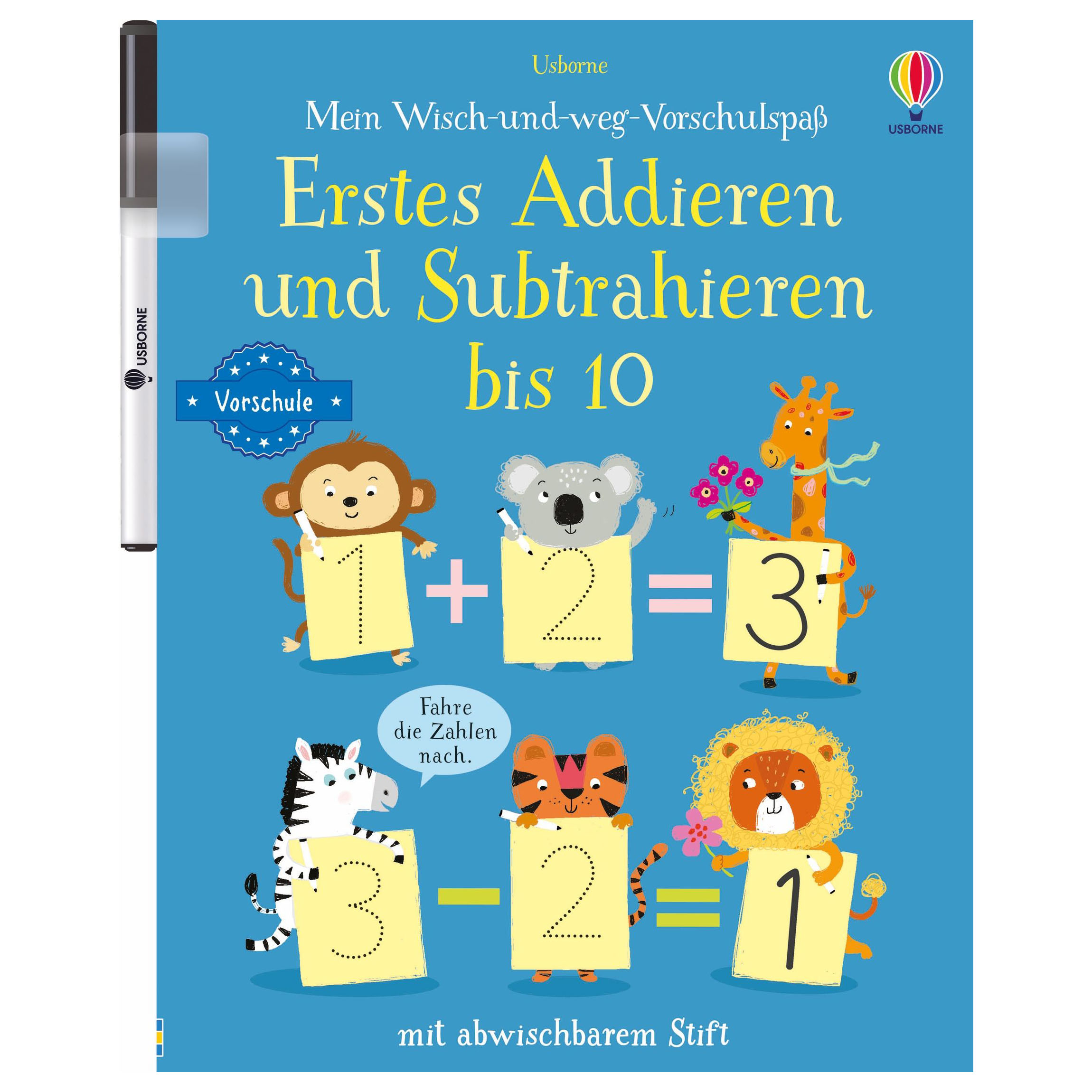 Mein Wisch-und-Weg Buch: Erstes Addieren und Subtrahieren bis 10
