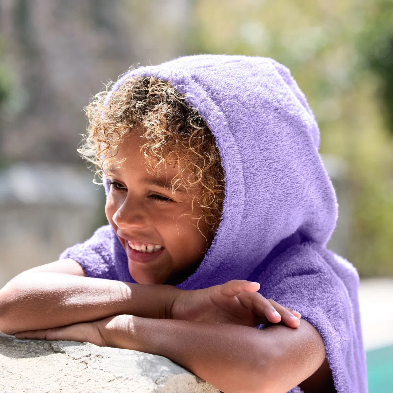 Frottee Surf Poncho Lila