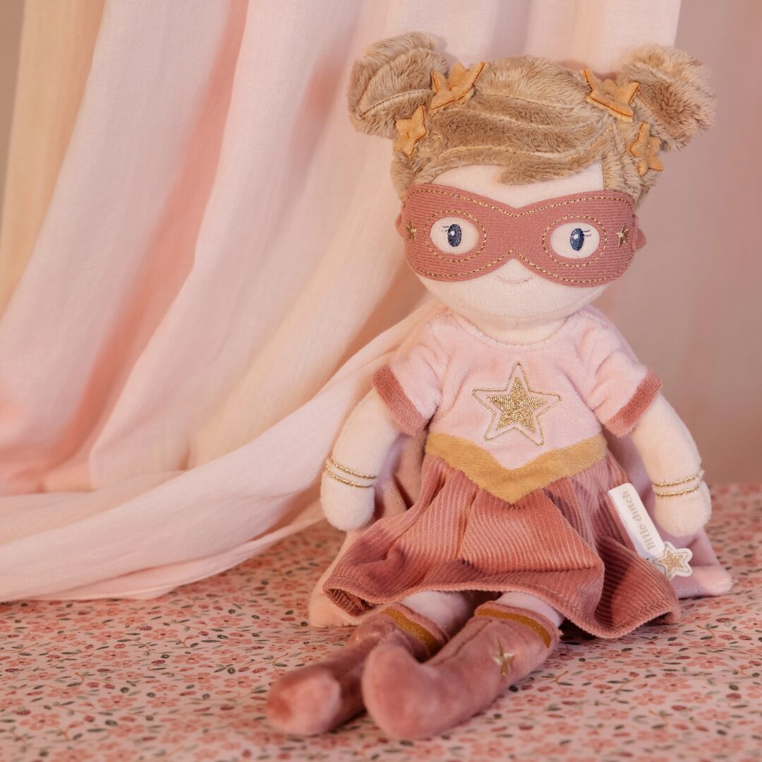 Kuschelpuppe Superheldin Rosa