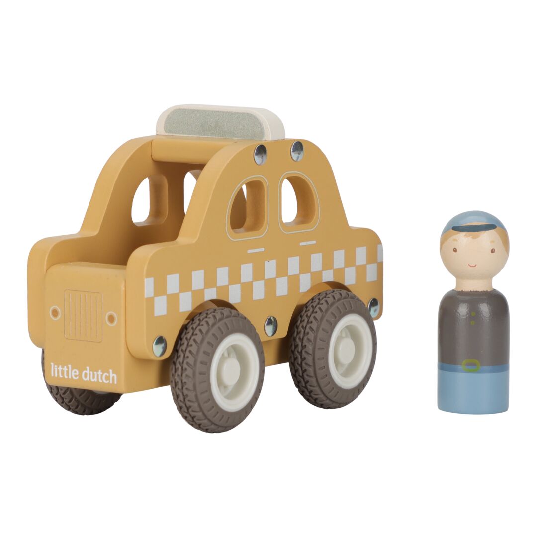 Taxi mit Holzpuppe