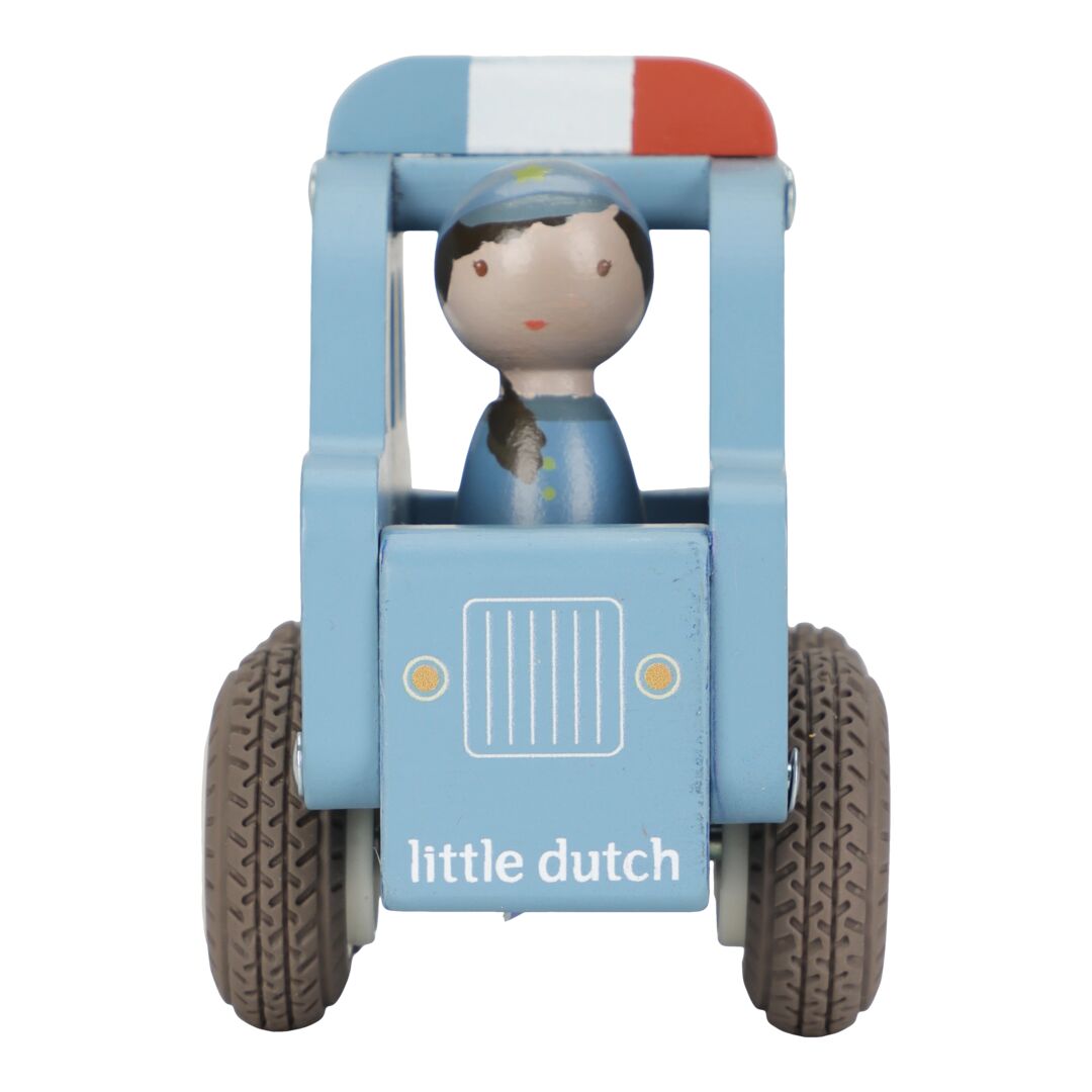 Polizeiwagen mit Holzpuppe
