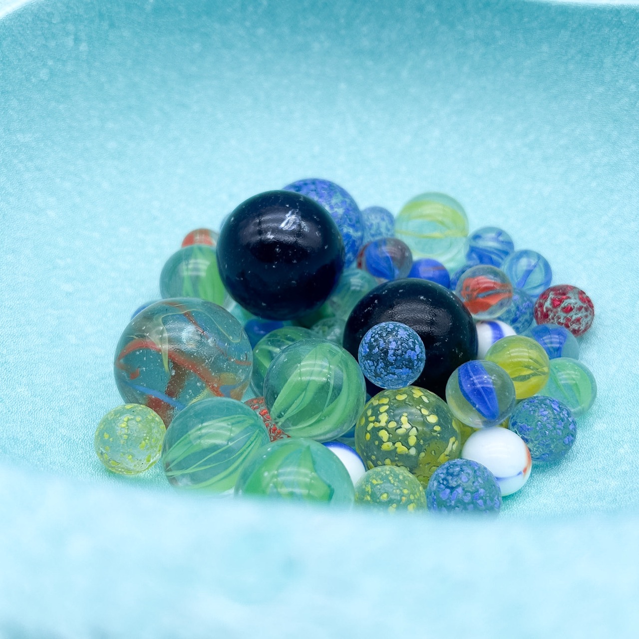 Murmelbeutel mit 50 Murmeln