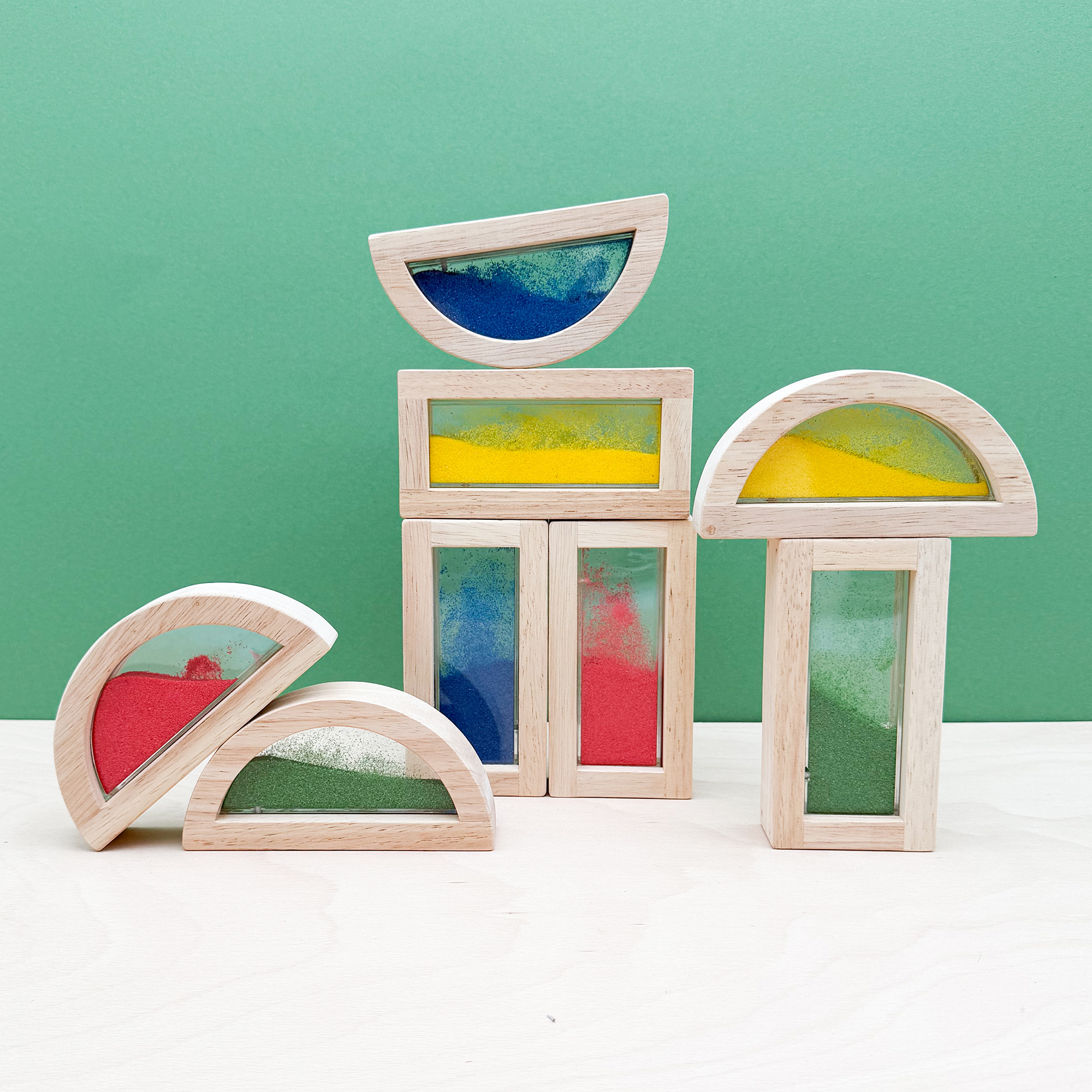 Regenbogen Bausteine mit Sandfüllung