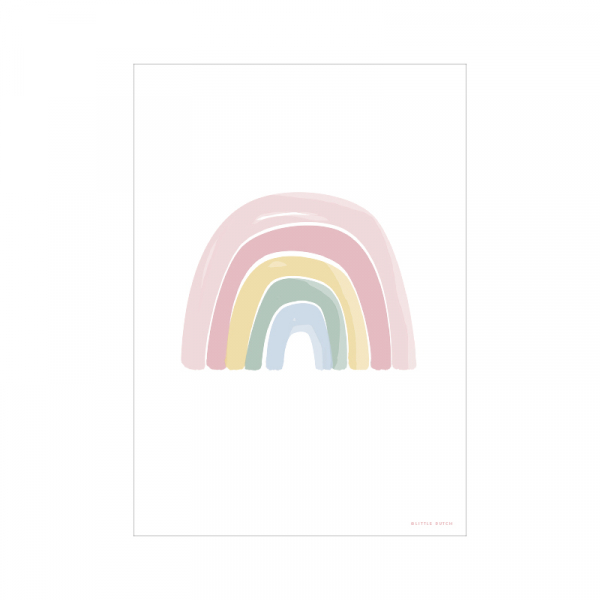 Poster Regenbogen Alphabet Rosa