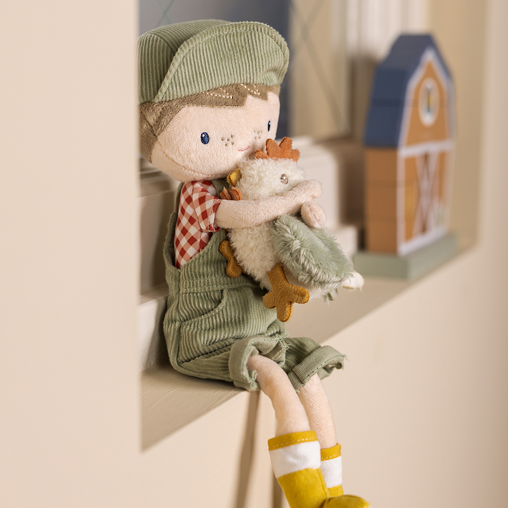 Kuschelpuppe Jim mit Huhn Kuschelpuppe Jim mit Huhn