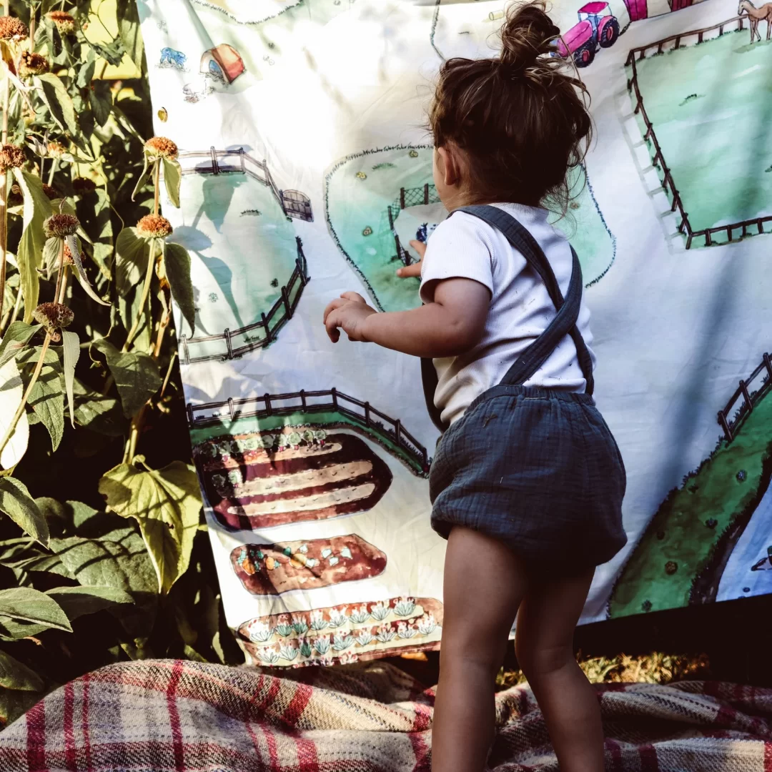 Spieltuch Around the Farm 100 x 100 cm