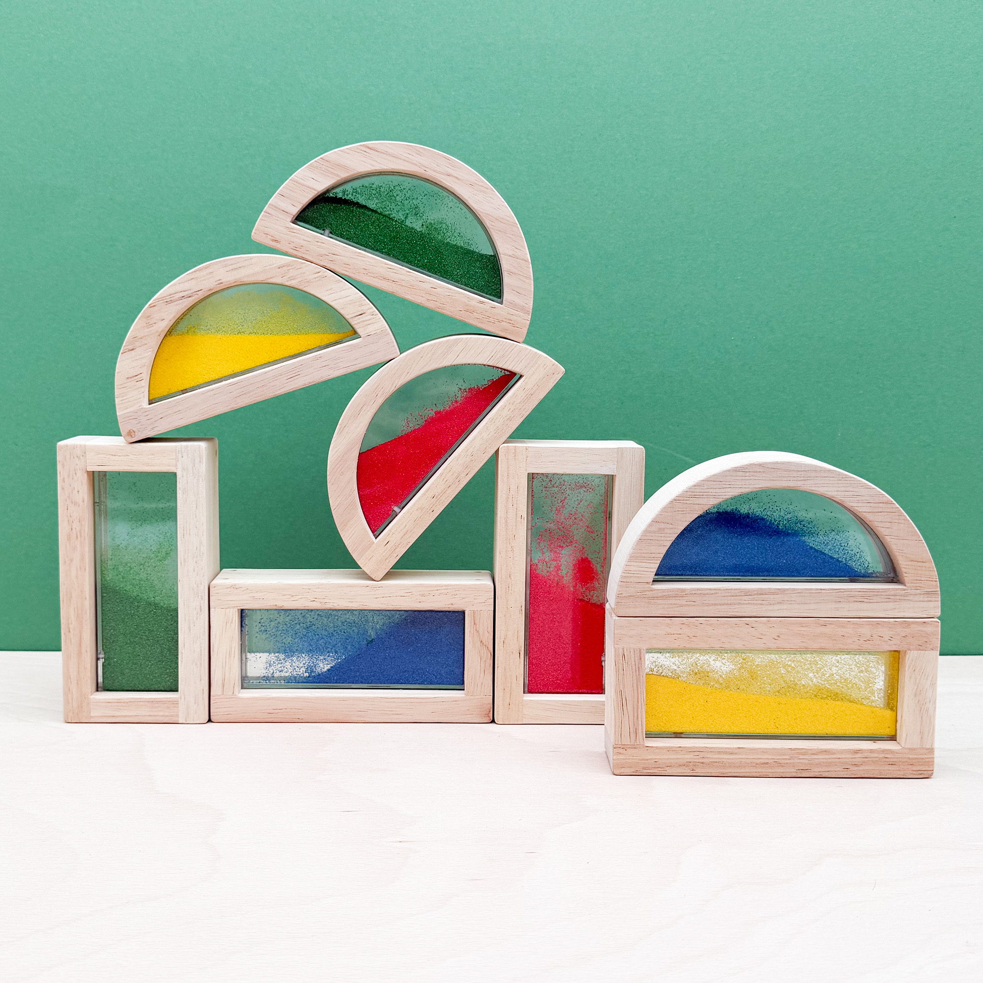 Regenbogen Bausteine mit Sandfüllung