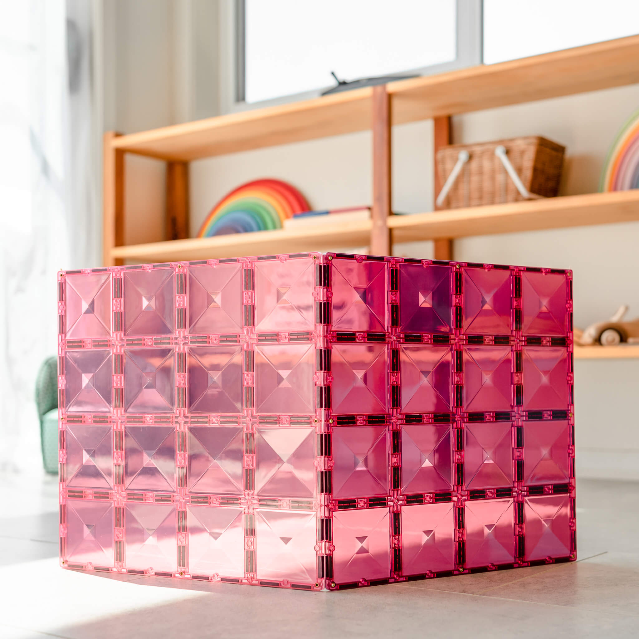 Magnetbausteine Basisplatten Pastel Pink und Berry 2tlg. Magnetbausteine Basisplatten Pastel Pink und Berry 2tlg.