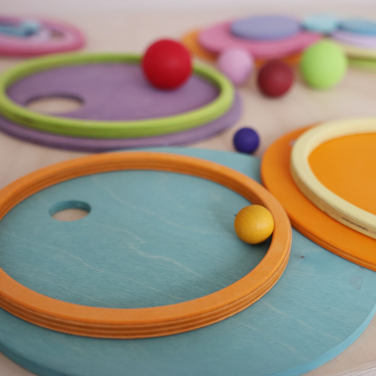 Konzentrische Kreise und Ringe Pastell