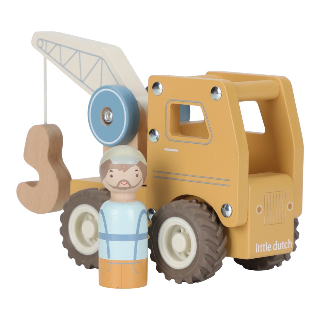 Kran mit Holzpuppe