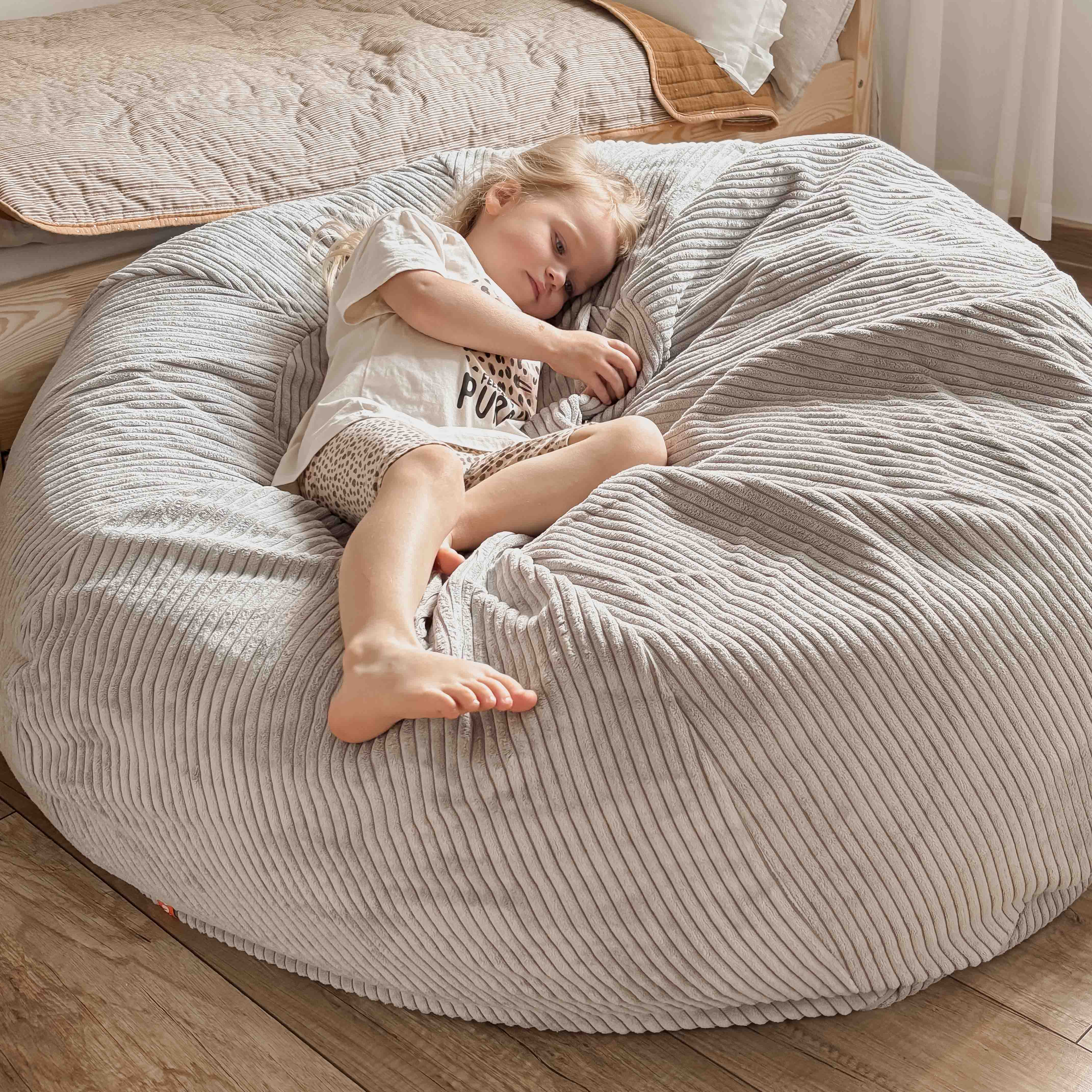 Family Sitzsack XXL Cord Kirschblüte Rosa