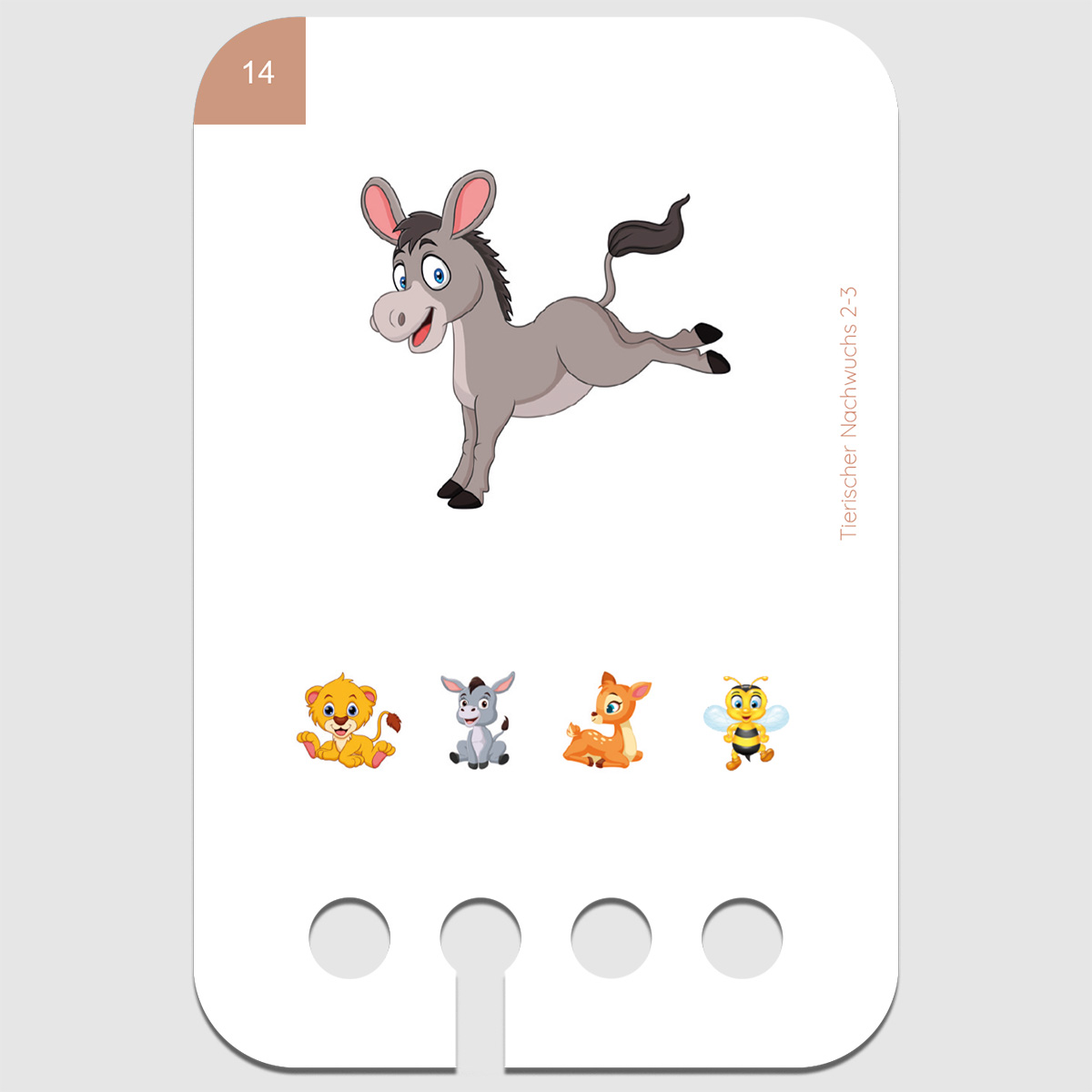 Lochkasten Kartensatz 2-3 Tierischer Nachwuchs Lochkasten Kartensatz 2-3 Tierischer Nachwuchs