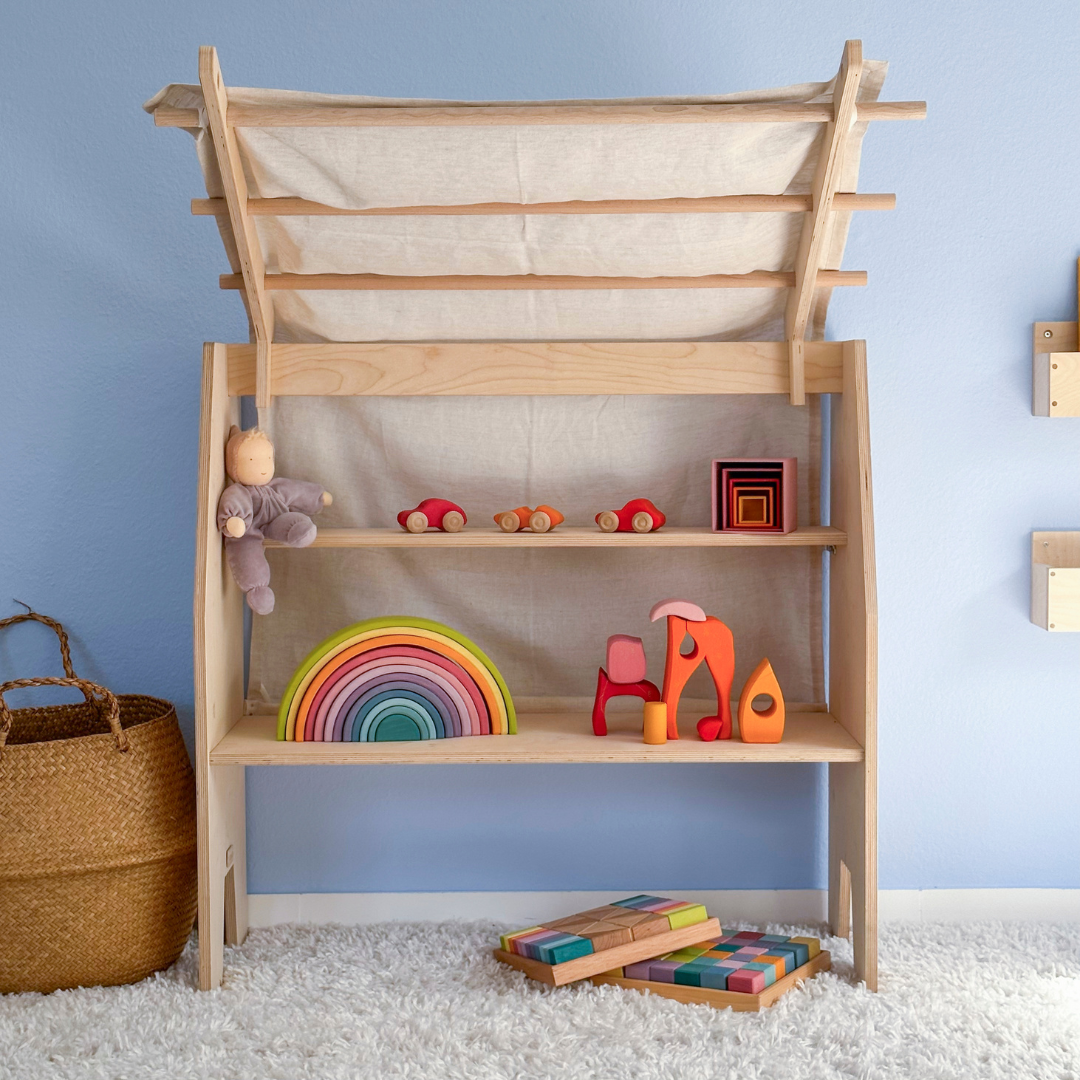 SHIZU Spielständer mit Leinendach SHIZU Spielständer mit Leinendach