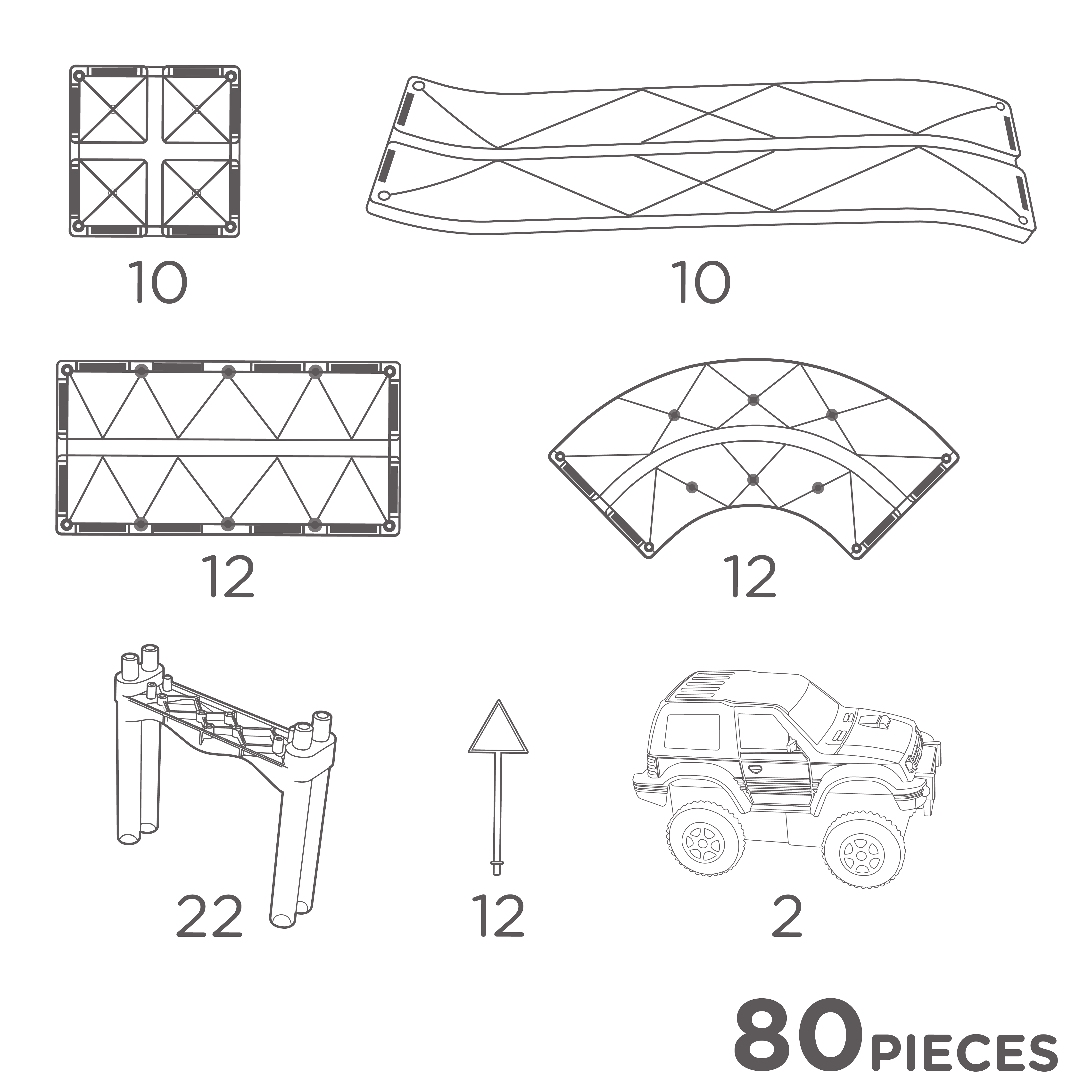 Race Track Pastell Groß 80 Teile