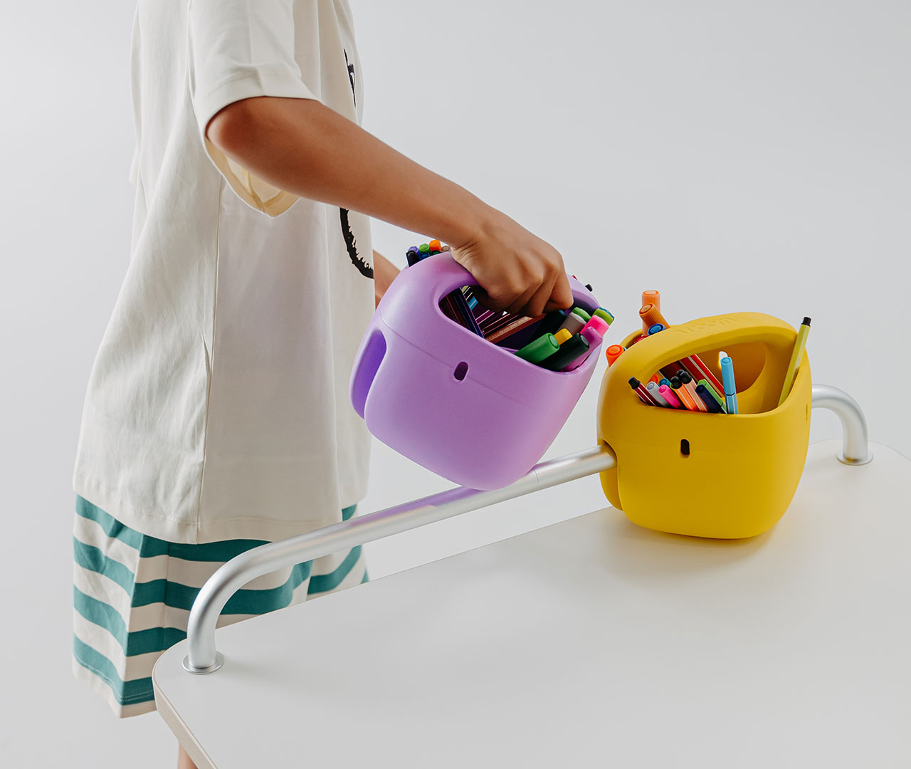 woom POP Fahrradkorb & Stifthalter Gelb