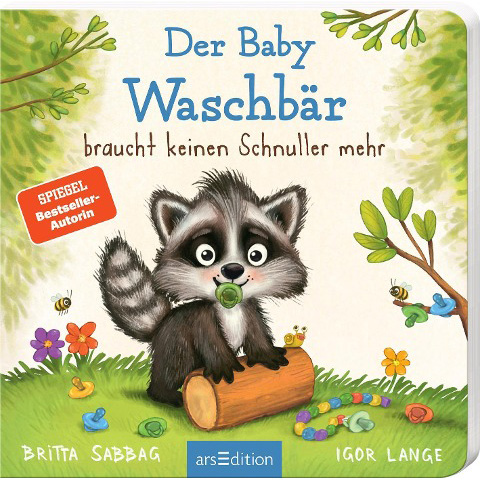 Der Baby Waschbär braucht keinen Schnuller mehr