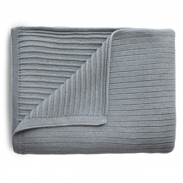 Strickdecke Ribbed Gray Melange