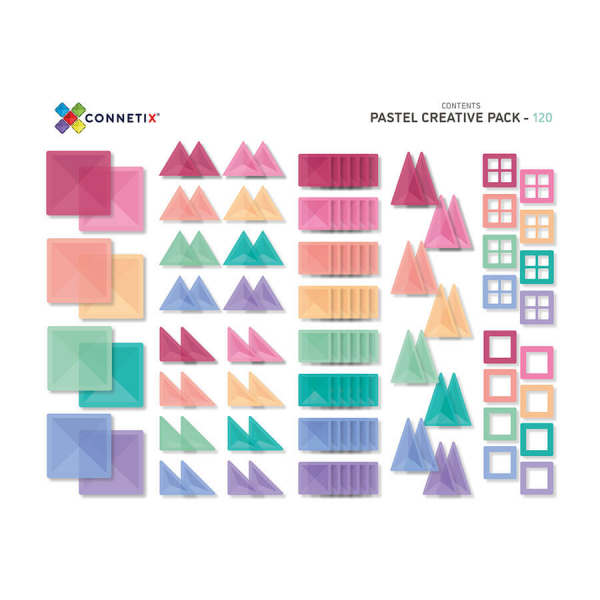 Magnetbausteine Pastel Creative Pack 120tlg.