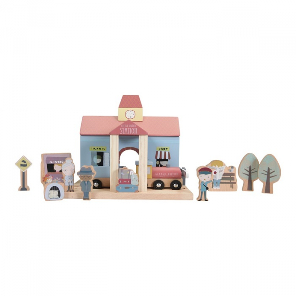 Bahnhof Spielset Holz