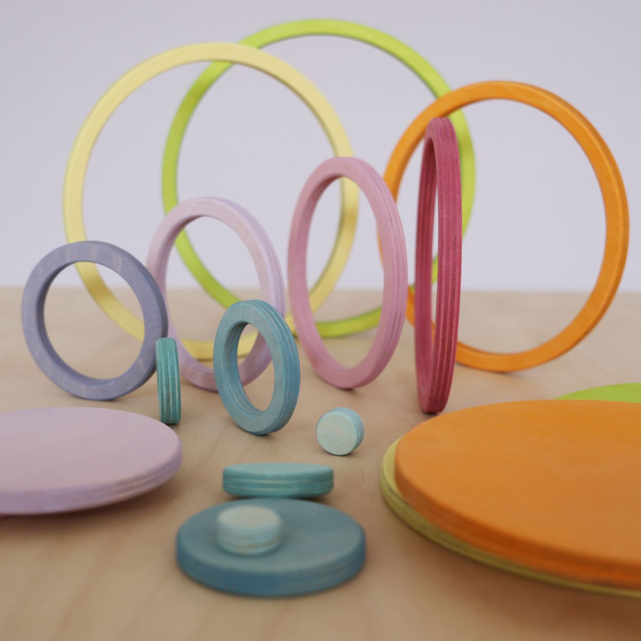 Konzentrische Kreise und Ringe Pastell