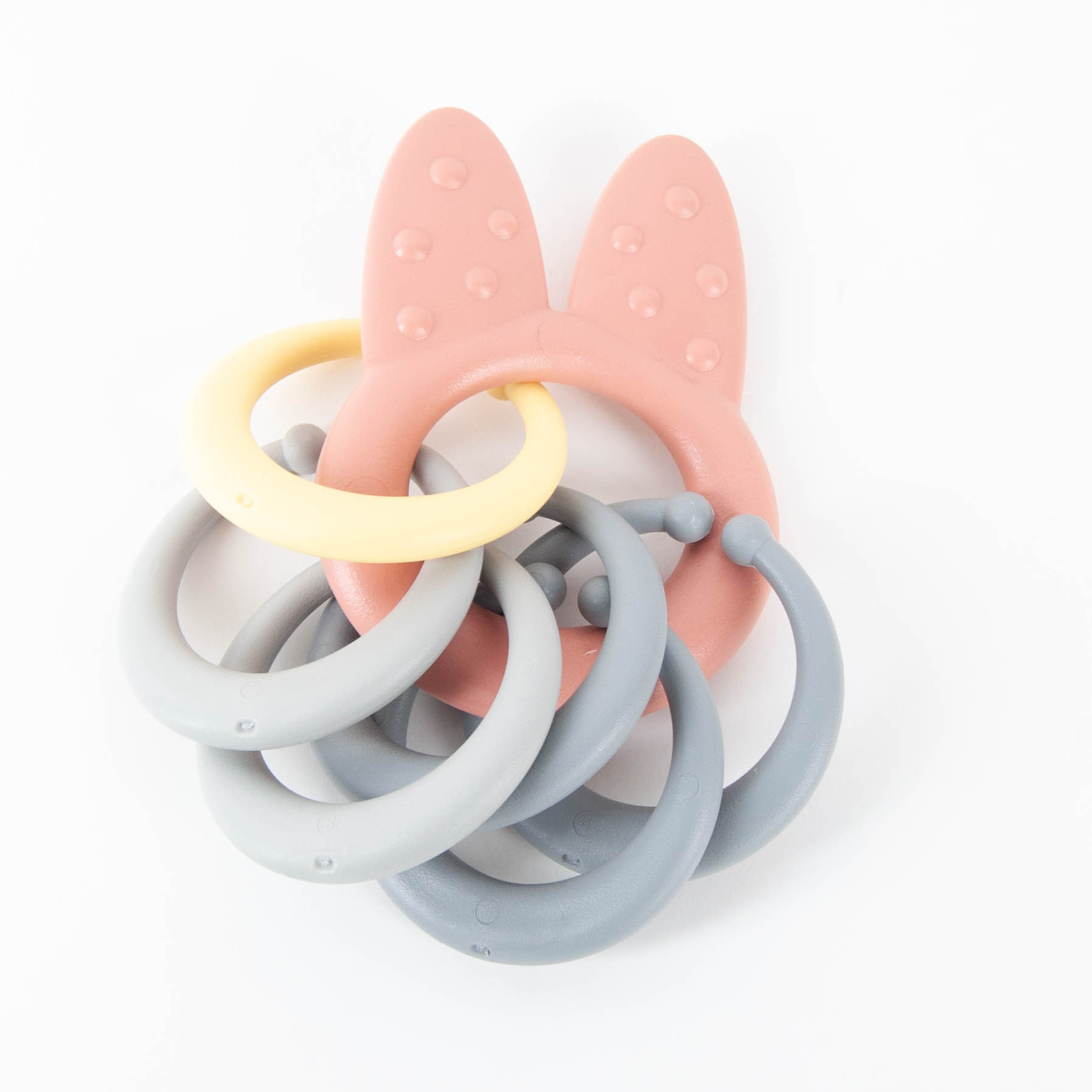 Spielringe Set Biokunststoff Rosa Hase