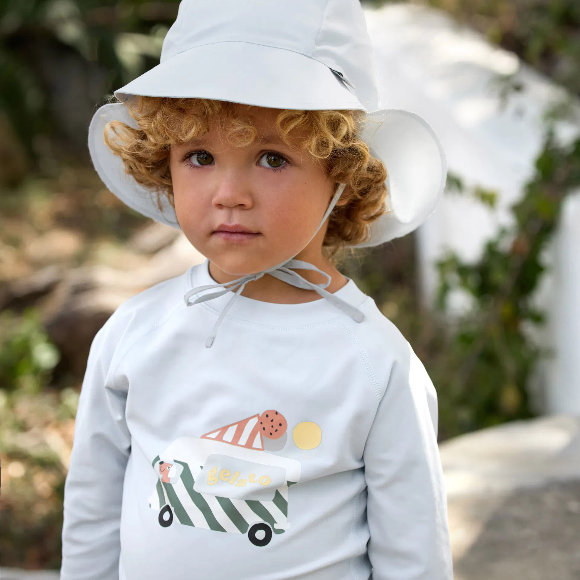 UV-Shirt langarm Eiswagen Blau