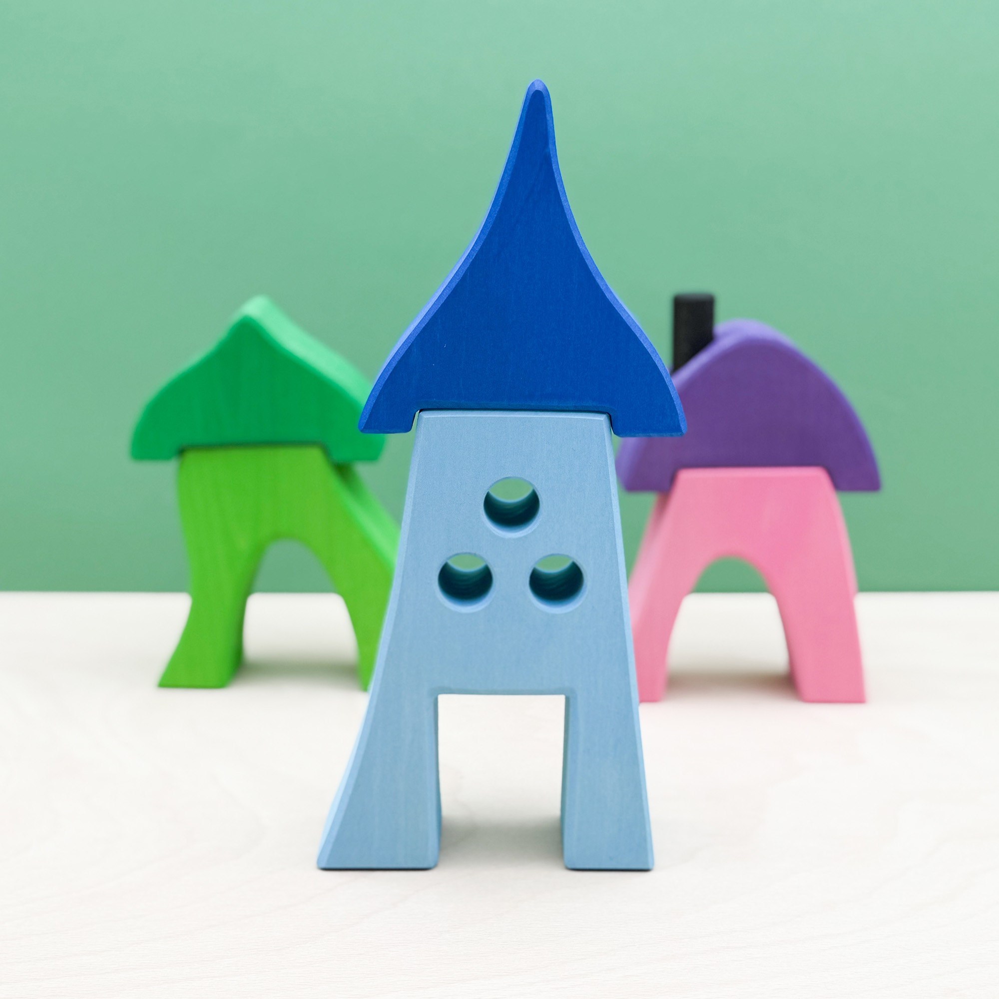 Buntes Zwergenhaus Blau