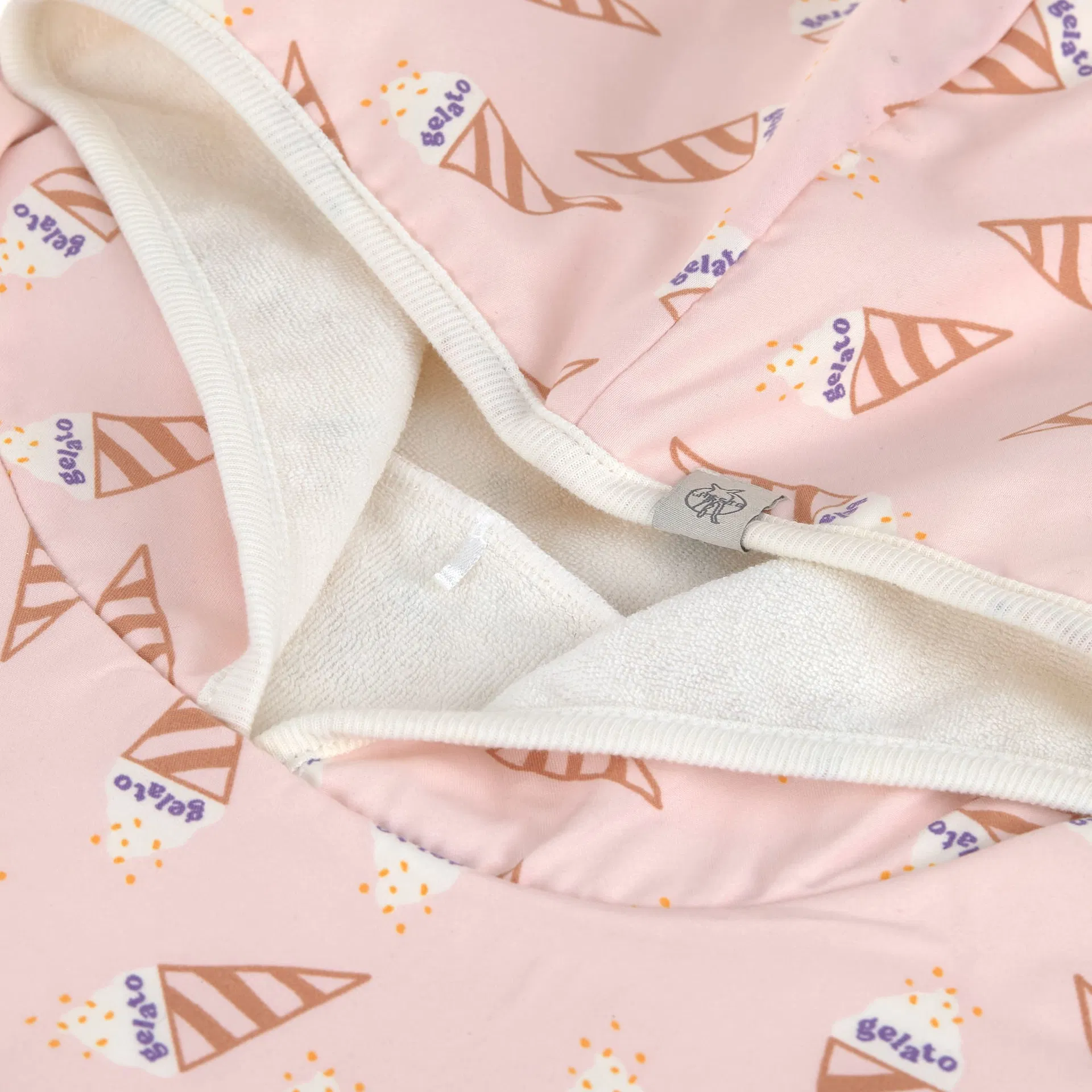 UV-Bade Poncho Eis Rosa
