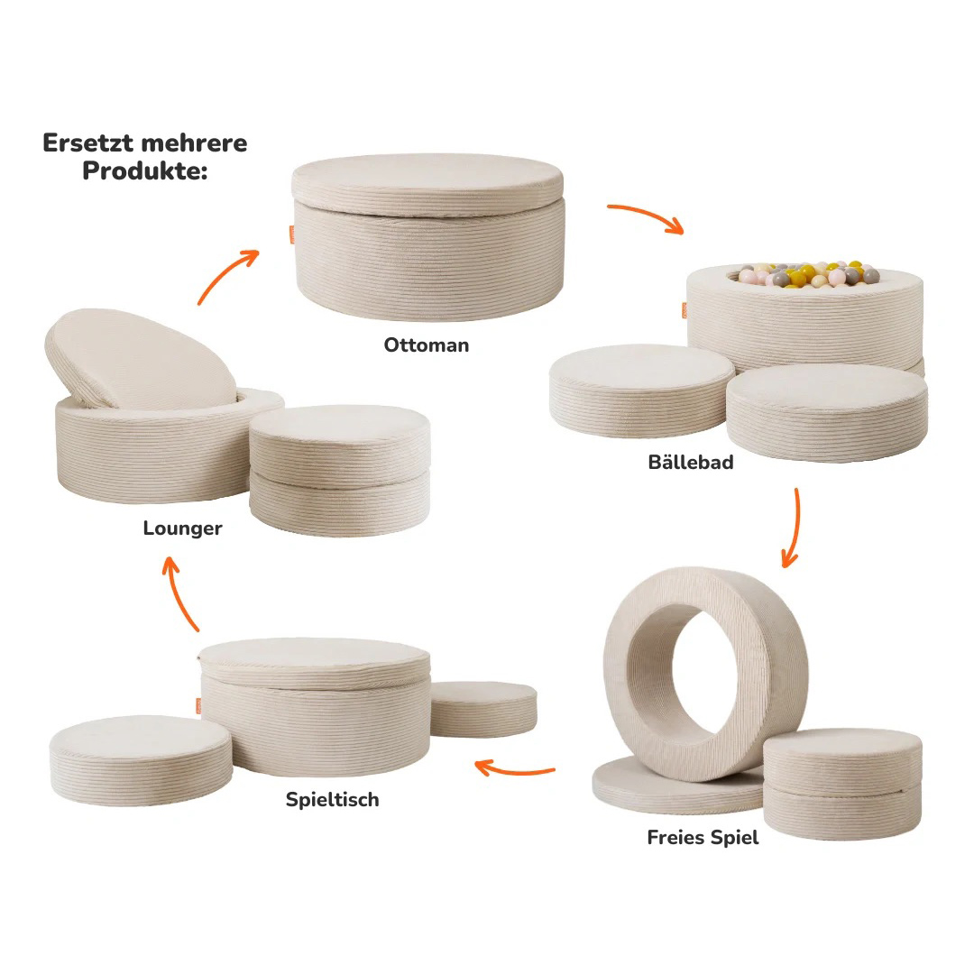 Donut Cord Creme Beige