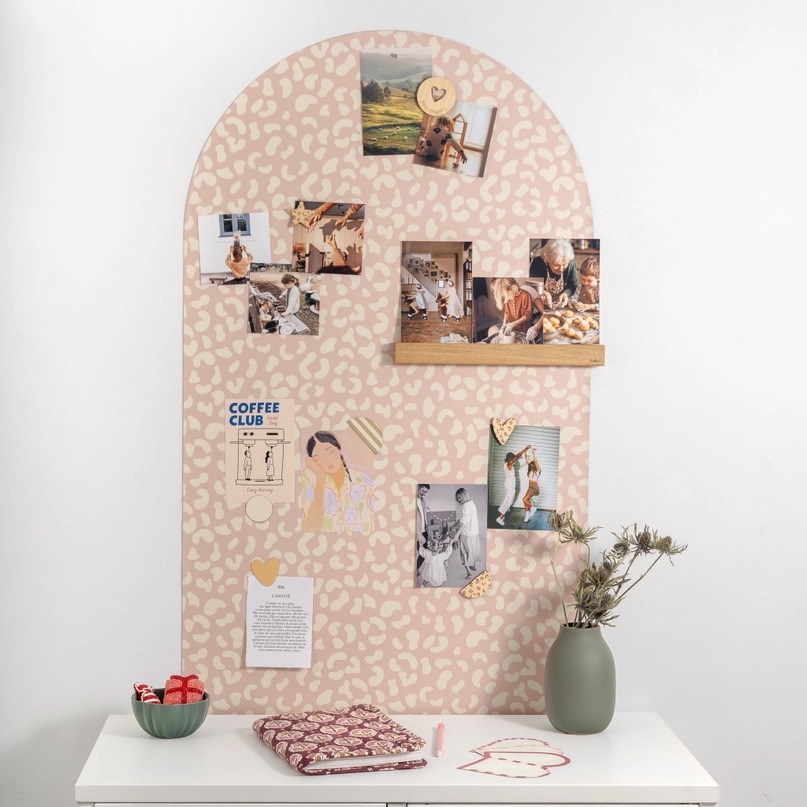 Magnetische Tapete Rundbogen Leo Rosa