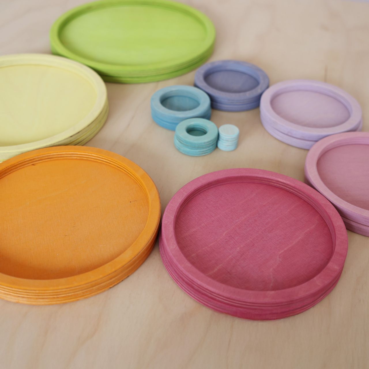 Konzentrische Kreise und Ringe Pastell
