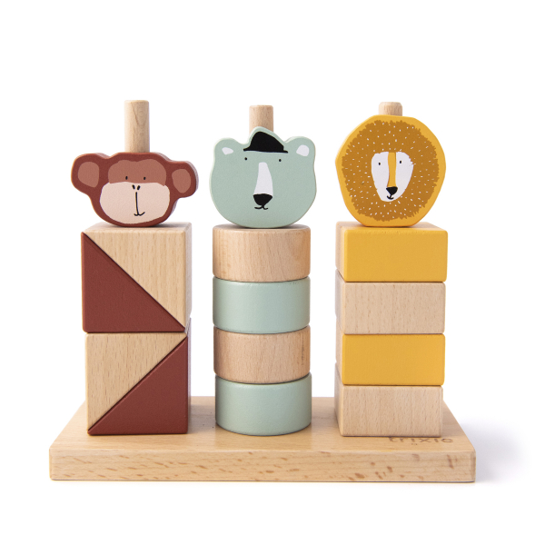 Stapelspiel mit Tieren Holz