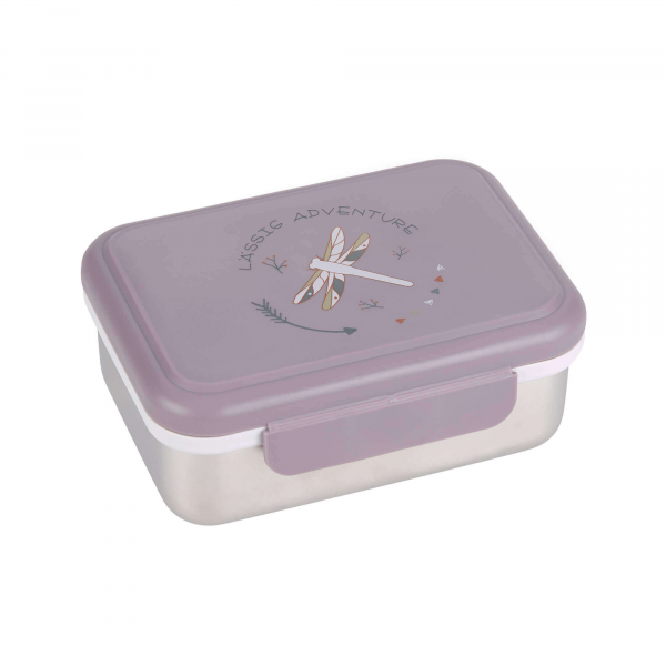 Kinder Brotdose Edelstahl Adventure Libelle Lila