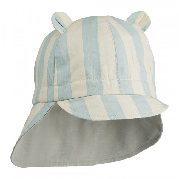 Wendbarer Sonnenhut Gorm Stripe Sea Blue/Sandy