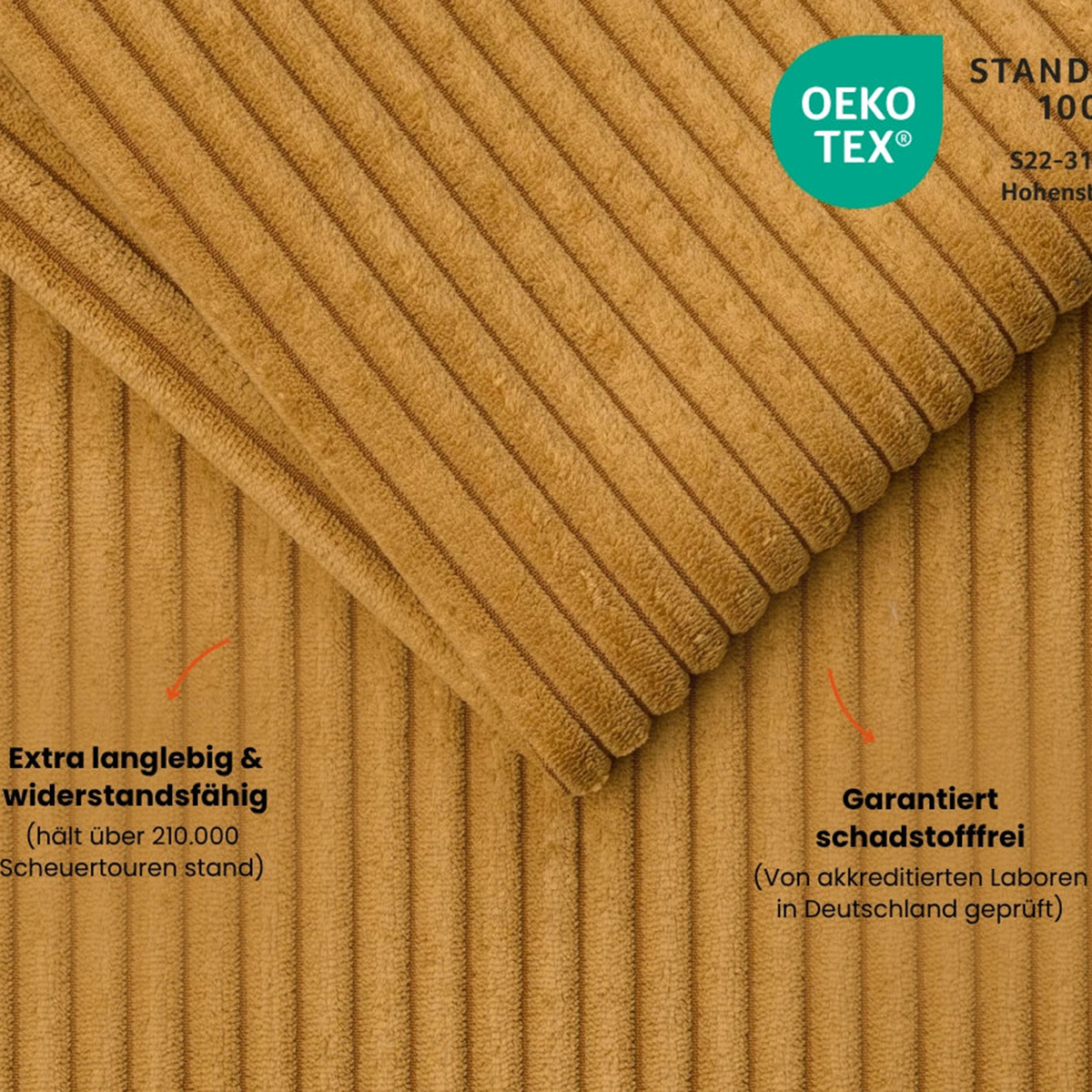 Spielsofa Cord Senf Gelb