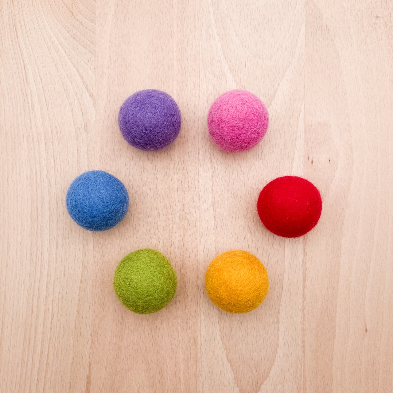 Filzkugeln Regenbogen Groß Einzelstück