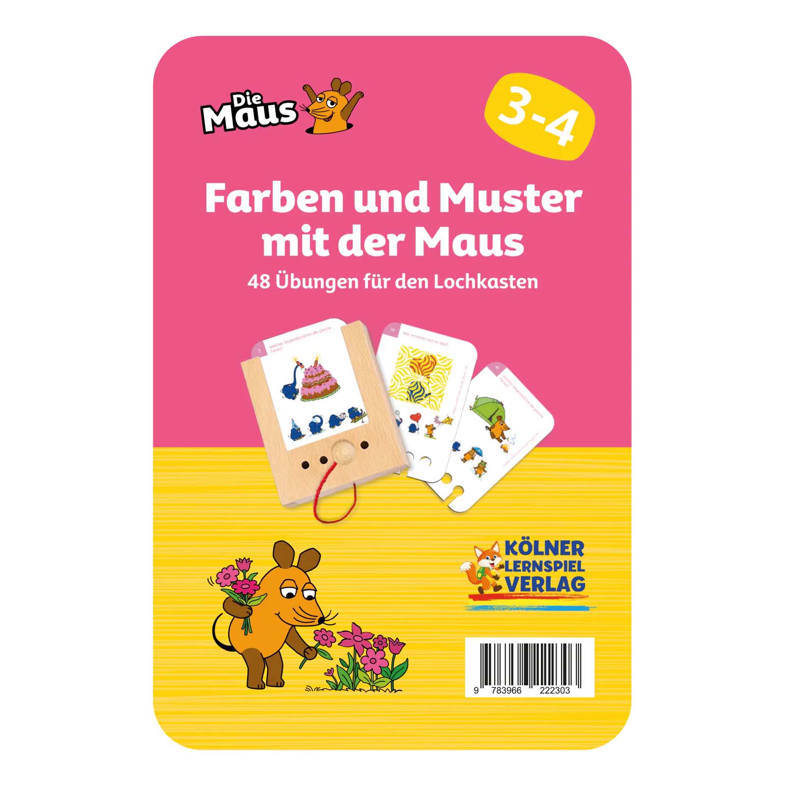 Lochkasten Kartensatz Farben und Muster mit der Maus 3-4 Lochkasten Kartensatz Farben und Muster mit der Maus 3-4