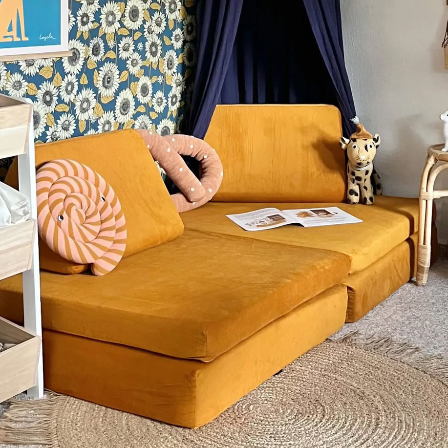 Spielsofa Velours Honig Gelb Spielsofa Velours Honig Gelb