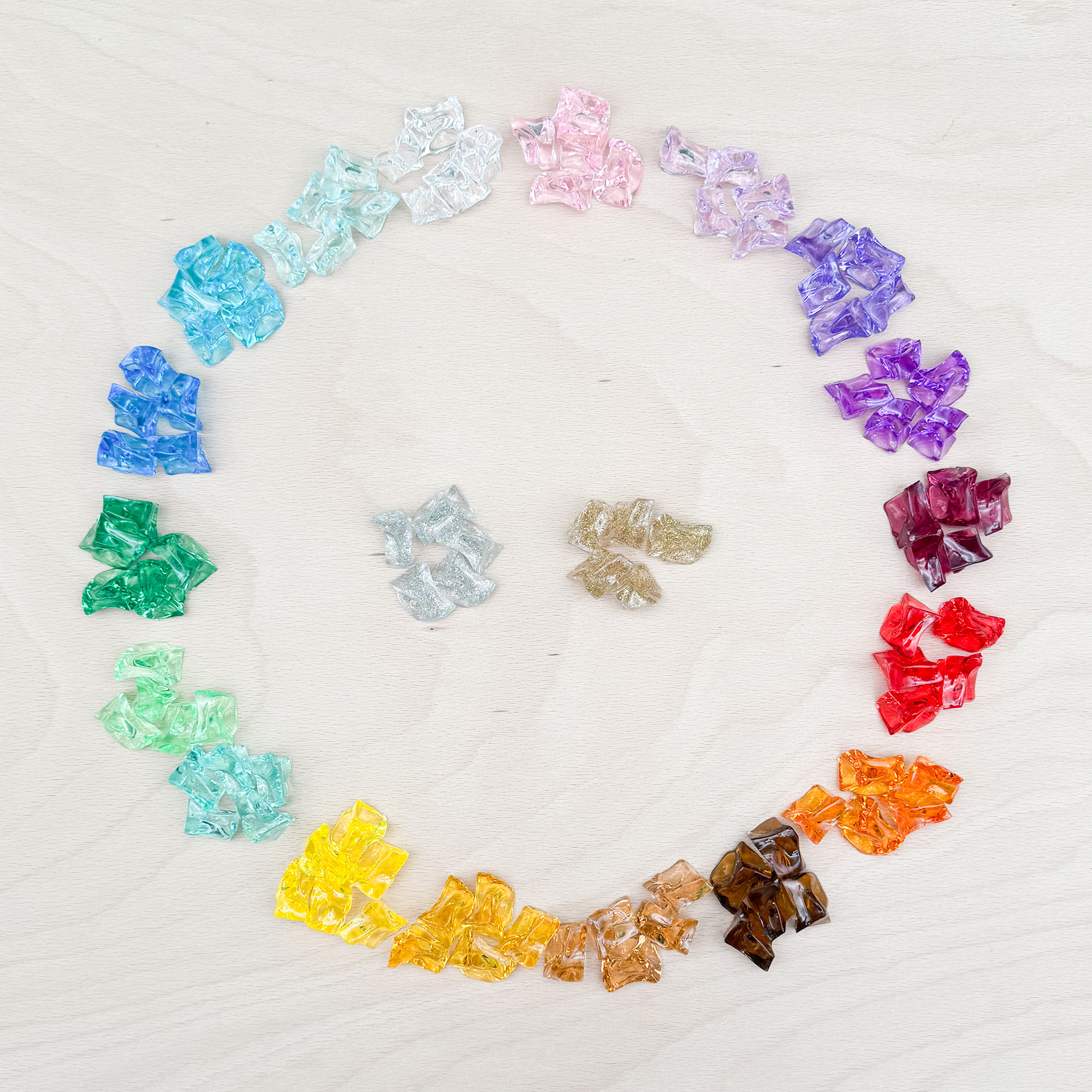 Legesteine 4 Elemente Feuer, Wasser, Erde, Luft 100tlg.