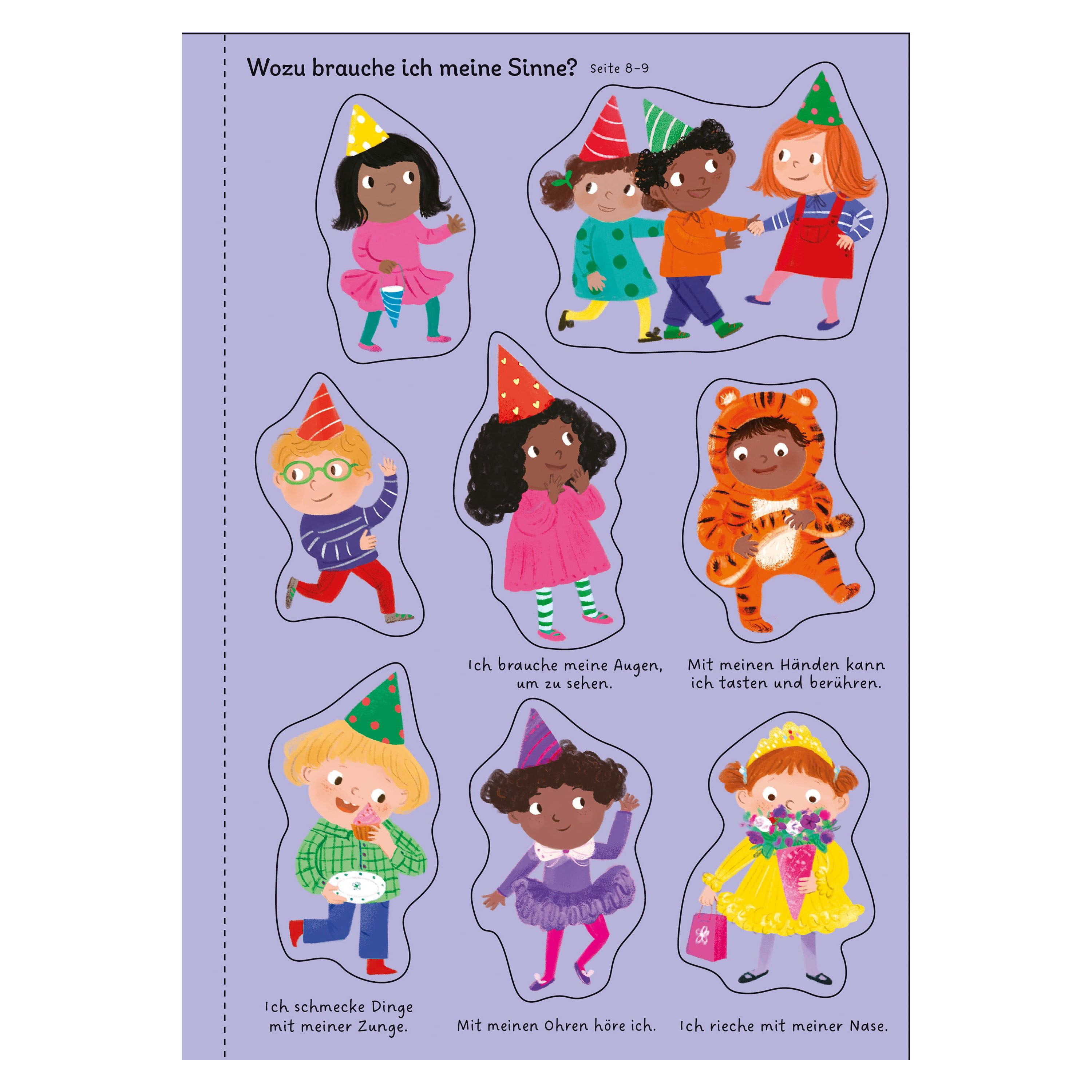 Mein Immer-wieder-Stickerbuch: Körper, Sinne und Gefühle